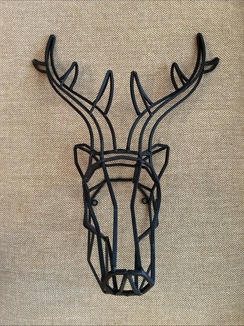Metal Wire Deer Head 3D Faux Taxidermy